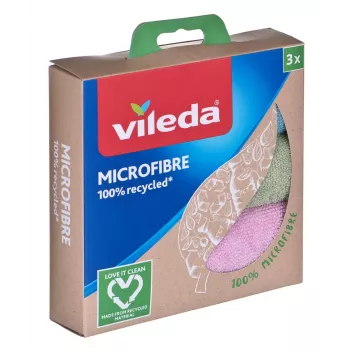 Tīrīšanas drāna Vileda Microfibre 100% Recycled 3 gab.