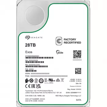 HDD SEAGATE Exos 3.5 collas 28TB SATA ATJAUNOTS, modelis ST28000NM000C-REC