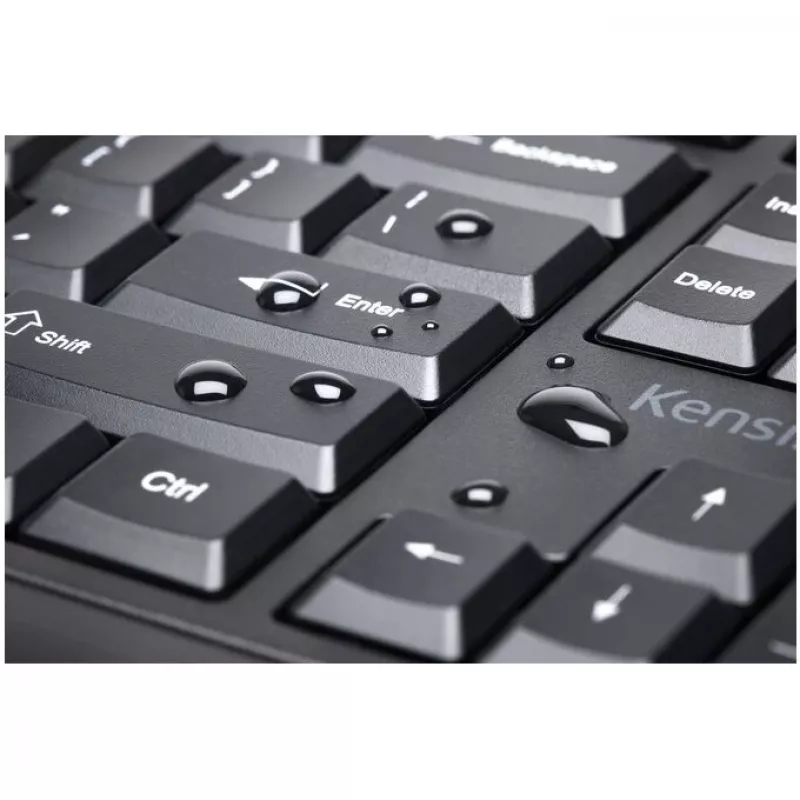 Kensington ProFit Ergo Wireless tastatūra FR, pilna izmēra (100%), vadu un bezvadu, RF bezvadu + USB, AZERTY, melns