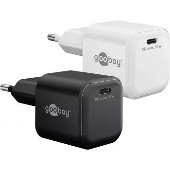 Goobay USB-C™ PD GaN ātrais lādētājs Nano (30 W) melns (79152)