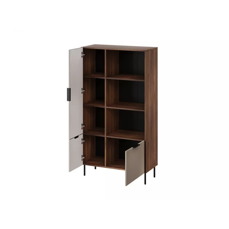 Grāmatplaukts Cama Meble ALMERA Cama 4, valrieksts/kašmira krāsa, 90×42×165 cm