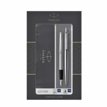 Parker 2093258 pildspalvu komplekts melns, sudrabots 2 gab.
