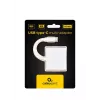 USB grafikas adapteris GEMBIRD A-CM-HDMIF-02-SV, HDMI izeja, līdz 3840×2160, sudraba krāsa, 58,5×51×11,6 mm