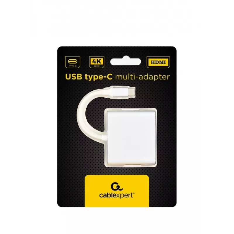 USB grafikas adapteris GEMBIRD A-CM-HDMIF-02-SV, HDMI izeja, līdz 3840×2160, sudraba krāsa, 58,5×51×11,6 mm