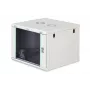 Pie sienas stiprināms 19 collu statņu skapis DIGITUS Dynamic-N DN-37106 — 9U, 600x600 mm, IP20, atslēgas slēdzene