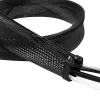 LOGILINK KAB0047 LOGILINK Elastīgs kabeļu organizators ar rāvējslēdzēju, melns, 2 m