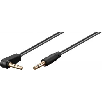 Goobay Audio Connection Cable AUX, 3,5 mm stereo 3-pol., plāns, CU, leņķveida (59526)