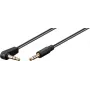 Goobay Audio Connection Cable AUX, 3,5 mm stereo 3-pol., plāns, CU, leņķveida (59526)