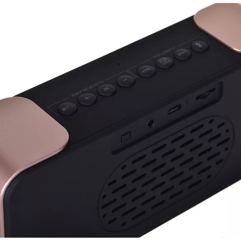 Digitālais modinātājpulkstenis Adler AD 1190CR — LED displejs, FM radio, Bluetooth, SD atskaņotājs, 2600 mAh baterija
