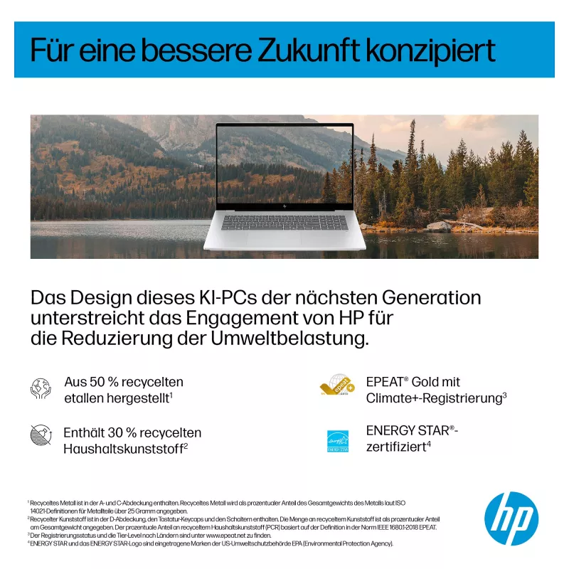 HP OmniBook 7 17-dc0076ng piezīmjdators 43,9 cm (17,3) 1920x1080 - Intel Core Ultra 7 258V - 1TB SSD - HDMI/Thunderbolt - Windows 11 Pro - Sudraba (CV1J8EA#ABD)
