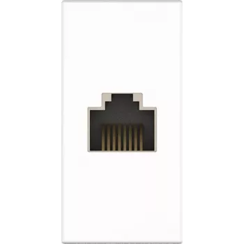 Kindermann Konnect flex 45 click Cat-6 (RJ45) 1 m - Modulārs Faceplate-Snap-In - RJ-45 - Balts, RAL 9003 (7464000827)