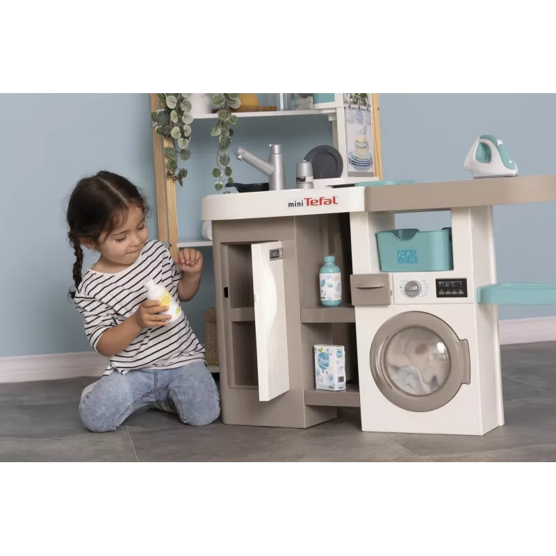 Smoby 311050 rotaļu virtuve ar veļas zonu un piederumiem