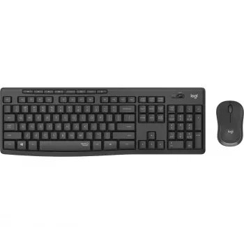 Logitech MK295 Silent - tastatūras un peles komplekts - bezvadu - 2,4 GHz - grafīta krāsā - ungāru izkārtojums