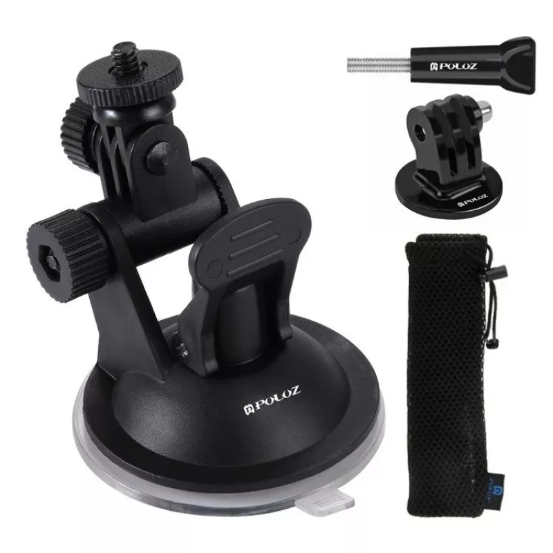 Puluz auto loga stiprinājums sporta kamerām (tostarp Osmo Action 5 Pro, Insta360 X5)