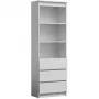 Topeshop RS-60 OLIMP BIEL biroja grāmatu skapis