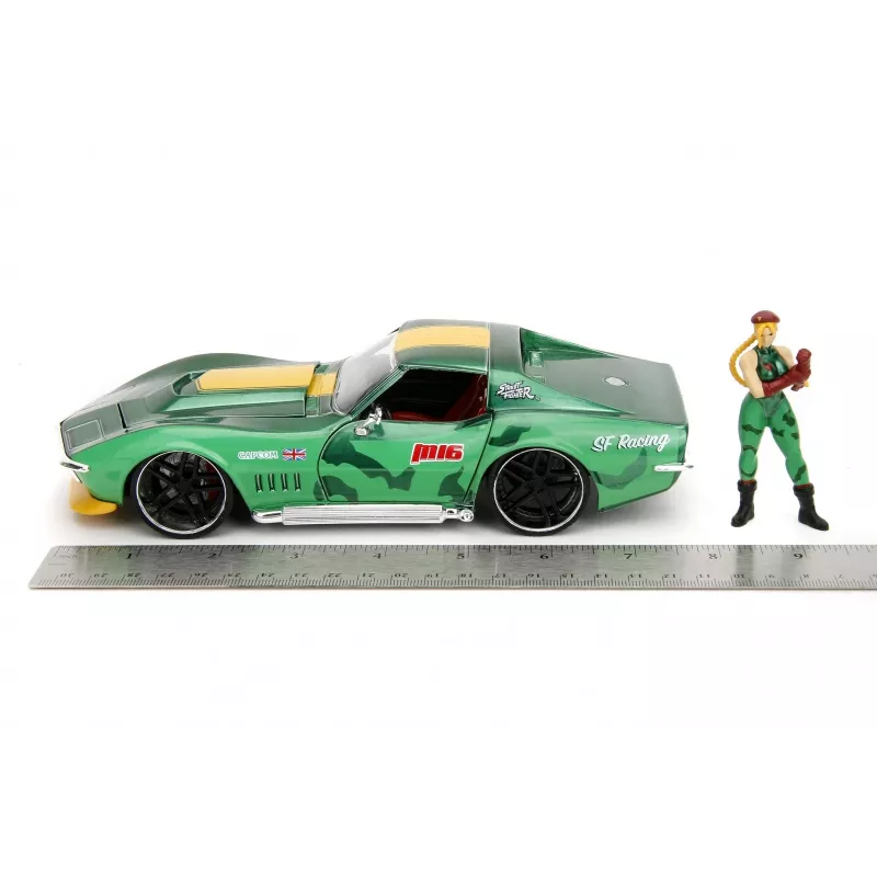 Auto Jada Toys Street Fighter 1969 Chevrolet 1:24 metāliska zaļa