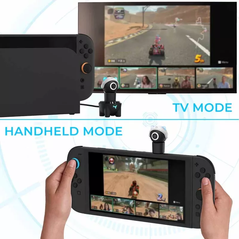 Subsonic Playcam 1080 2in1 HD Mini kamera Nintendo Switch 2 gaiši zilā krāsā
