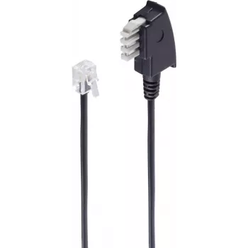 Telefona kabelis ShiverPeaks BS70116-6/2 6m Melns