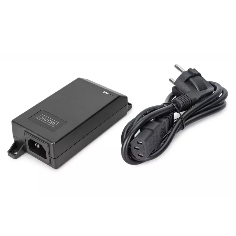 Digitus Gigabit Ethernet PoE+ ievadītājs 802.3at 30 W melns