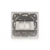 Digitus | Sienas plāksne Keystone moduļiem, Vācu tips, vidējā plāksne 50x50 mm, rāmis 80x80 mm | DN-93801-1