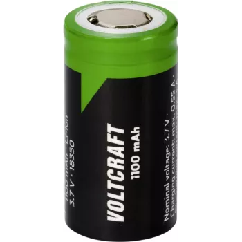 Voltcraft VC-18350 speciālais akumulators 18350 Flat-Top litija 3,7 V 1100 mAh (VC-16569880)