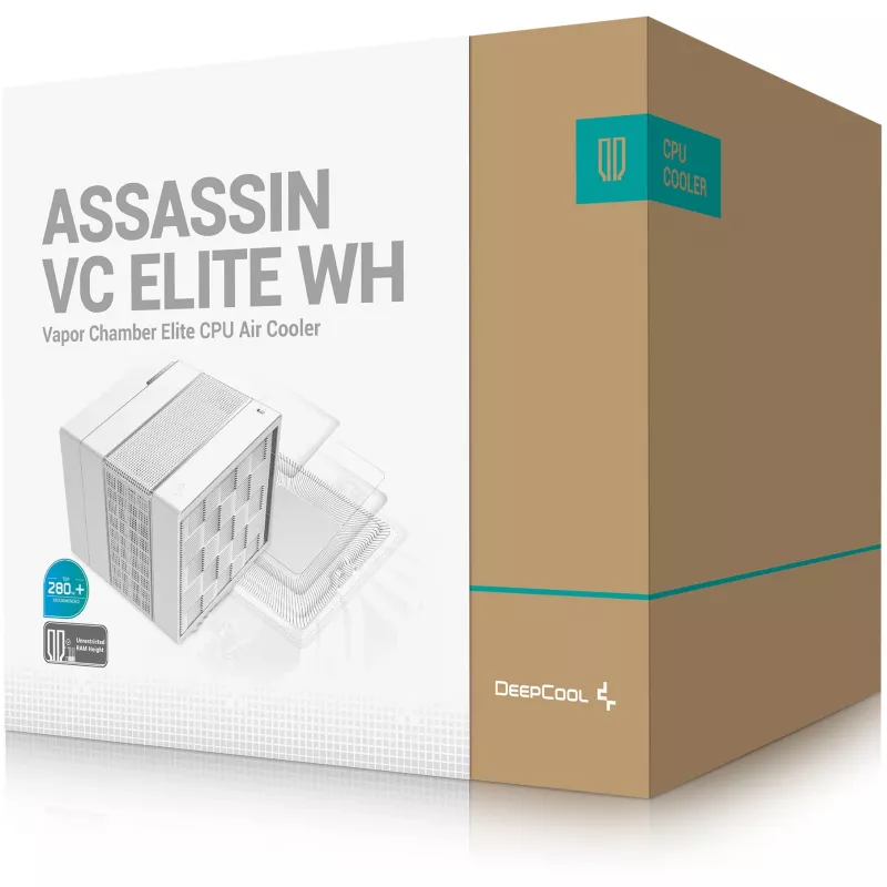 DeepCool Assassin VC Elite WH procesora gaisa dzesētājs 120/140 mm Balts 1 gab.