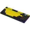 LORGAR KBP70TKLW, bezvadu TKL mehāniskā spēļu tastatūra Pro, melna/dzeltena, EN izkārtojums