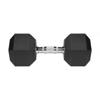 Gumijots čuguna hantele HEX 20 kg REBEL ACTIVE
