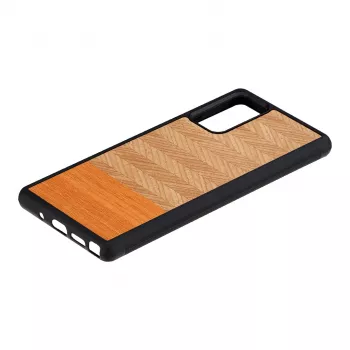 Aizsargājošs telefona maciņš Man and Wood Galaxy Note 20 Herringbone Arancia Melns