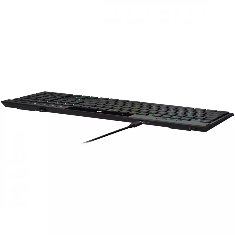 Corsair K100 RGB AIR Wireless Ultra-Thin Mechanical Gaming tastatūra, Cherry ULP Tactile - Melns, DE
