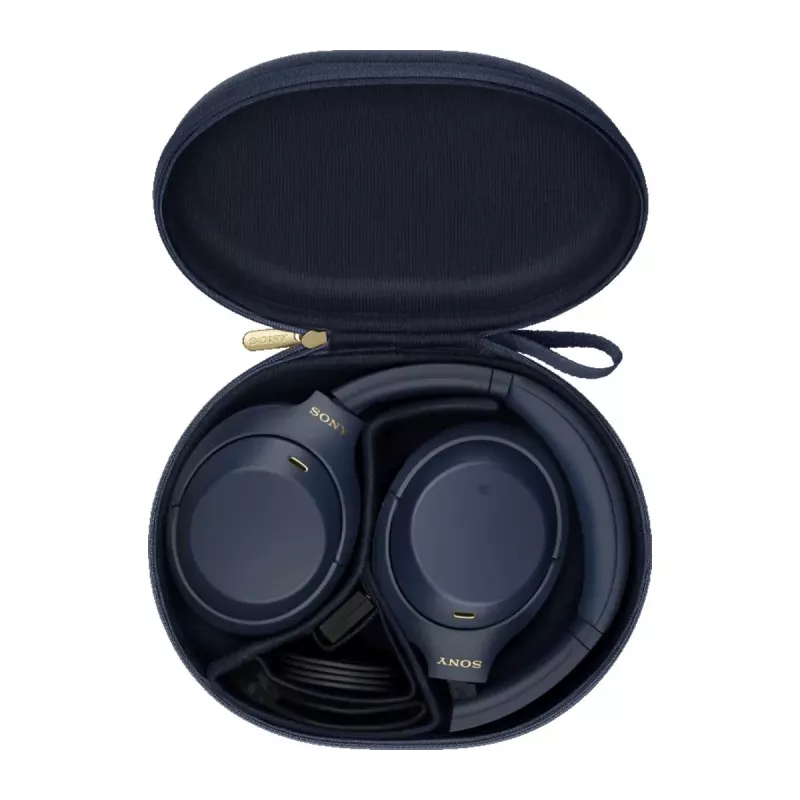 Austiņas Sony WH1000XM4L.CE7, apkārtauss, vadu un bezvadu (Bluetooth, USB-C), zilas, galvas lentes valkāšanas stils