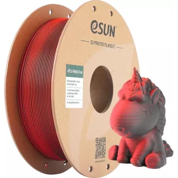 PLA MATTE DUAL 1,75mm RED Melns 1kg ESUN 3D FILAMENTS (PLA-MTD175B-BR1P1)