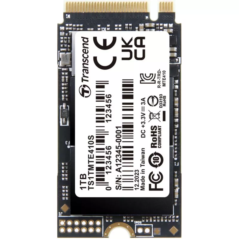 SSD disks Transcend 1 TB M.2 PCI Express 4.0 NVMe 3D NAND TS1TMTE410S