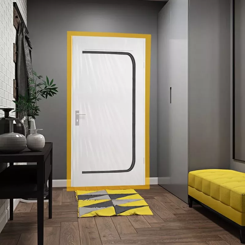 putekļu barjera durvju renovācijai, putekļu aizkars 220X110 durvis