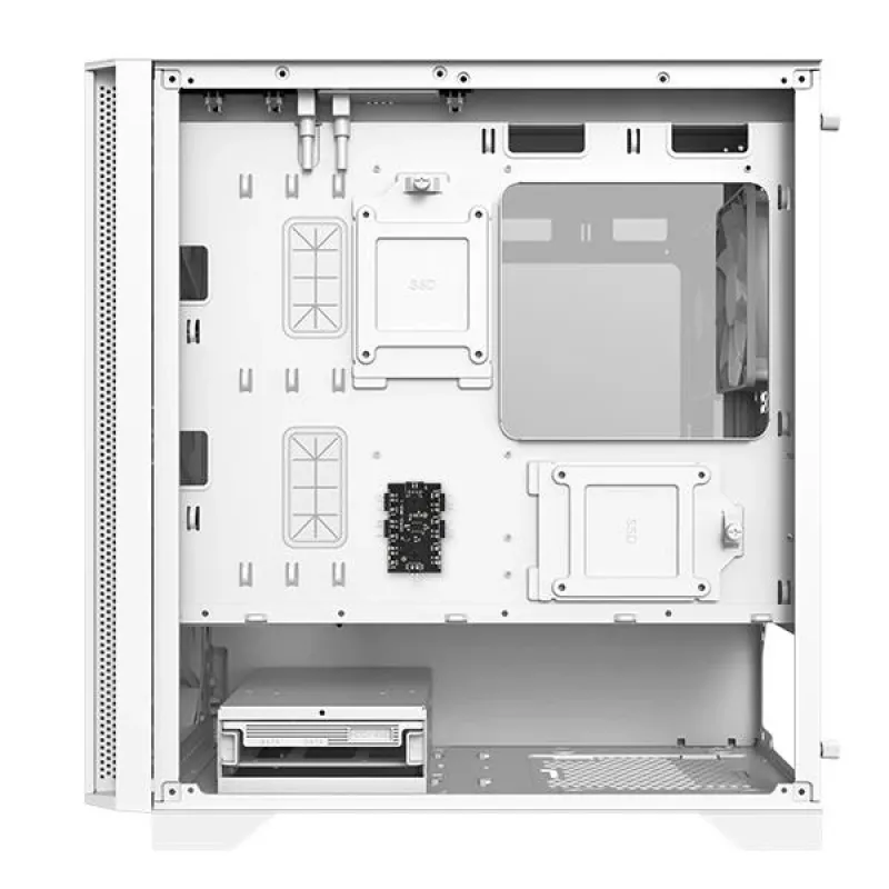Montech AIR 100 ARGB MICRO-ATX tornis ar četriem iepriekš uzstādītiem ARGB ventilatoriem, īpaši minimālistisks dizains, smalka sieta priekšējais panelis, augsta gaisa plūsma, unikāls sānu panelis