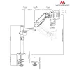 Galda monitora stiprinājums MACLEAN MC-775 32 collu (81,3 cm) ekrāniem, VESA 75x75–100x100, līdz 8 kg, pelēks