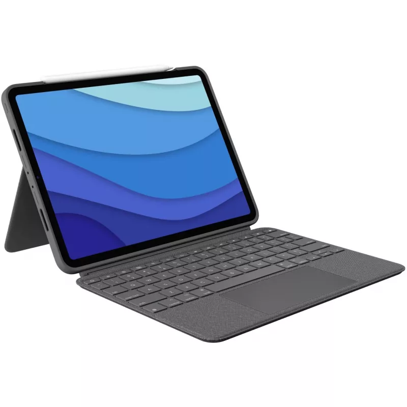 Korpuss ar tastatūru Combo Touch US iPad Pro 11 1.,2.,3. paaudze pelēks