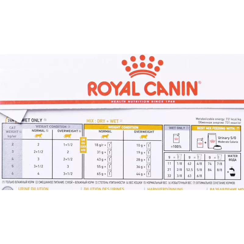 ROYAL CANIN Urinary S/O Moderate Calorie - mitra kaķu barība - 12 x 85g