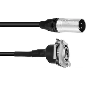 XLR pārlāgojuma kabelis PSSO 1 m — XLR vīrišķais uz XLR sievišķo, melns