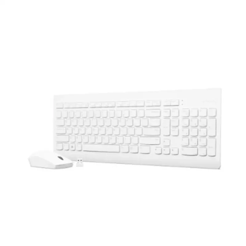 Pilnizmēra mehāniskā tastatūra un peles komplekts Lenovo GX30W75336 — USB + Bluetooth, QWERTY, balts