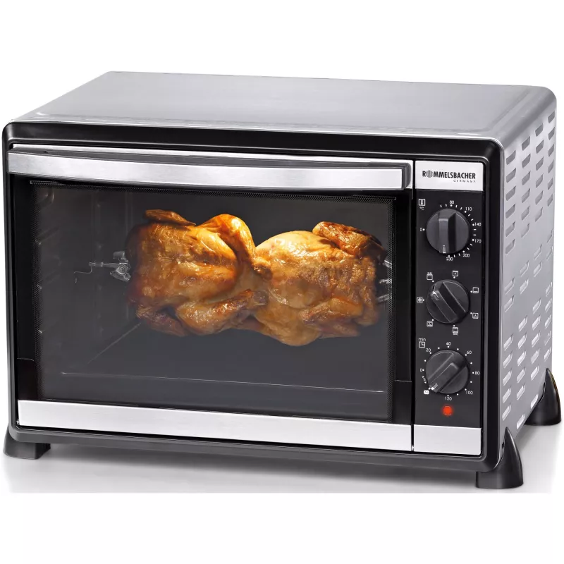 mini cepeškrāsns Rommelsbacher BG 1805/E Nerūsējošais tērauds – 42 L, 80–230 °C, 7 režīmi, rotācijas iesms