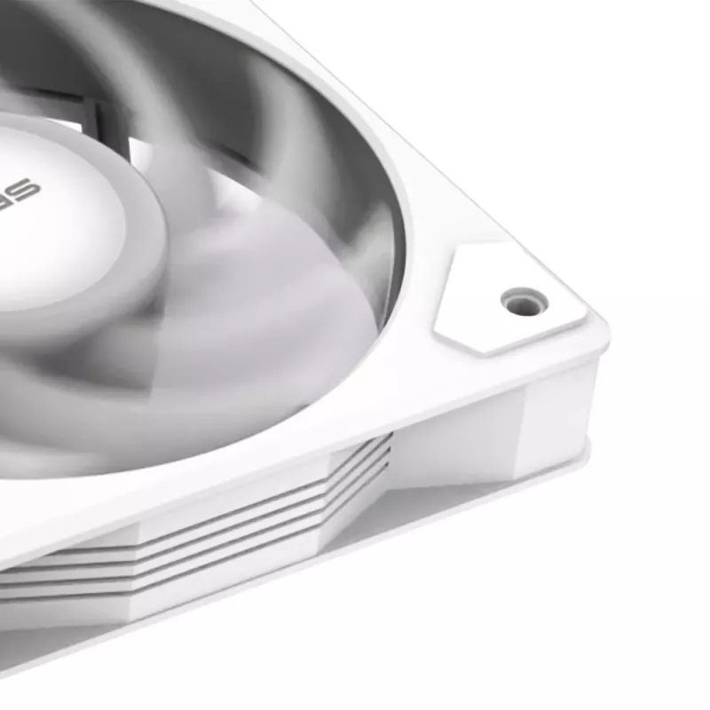 Akasa VEGAS A24 12 cm balts ventilators ar lodīšu gultni