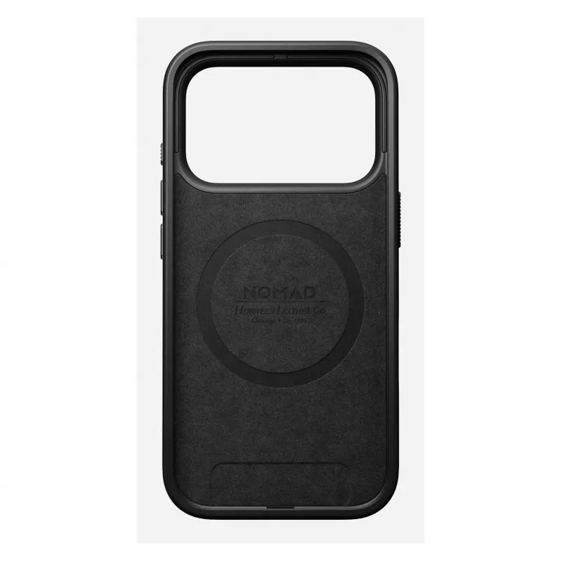 Mobilā telefona vāciņš Nomad Modern Leather vāciņš iPhone 17 Pro, āda + TPU + PC, piemērots 16 cm (6,3 collu) ekrānam, bordo
