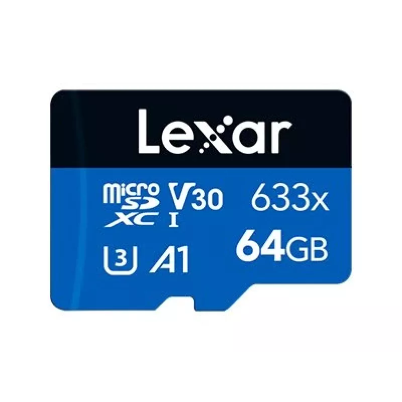 Lexar 64GB augstas veiktspējas 633x microSDHC UHS-I