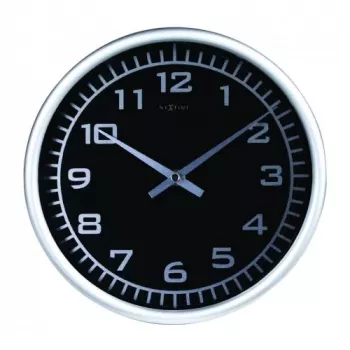 NeXtime klok 2953 Blacky, Ø 25 cm, sienas, melns