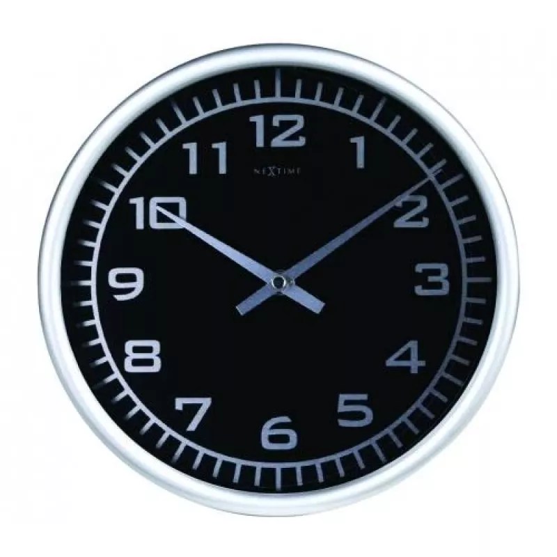NeXtime klok 2953 Blacky, Ø 25 cm, sienas, melns
