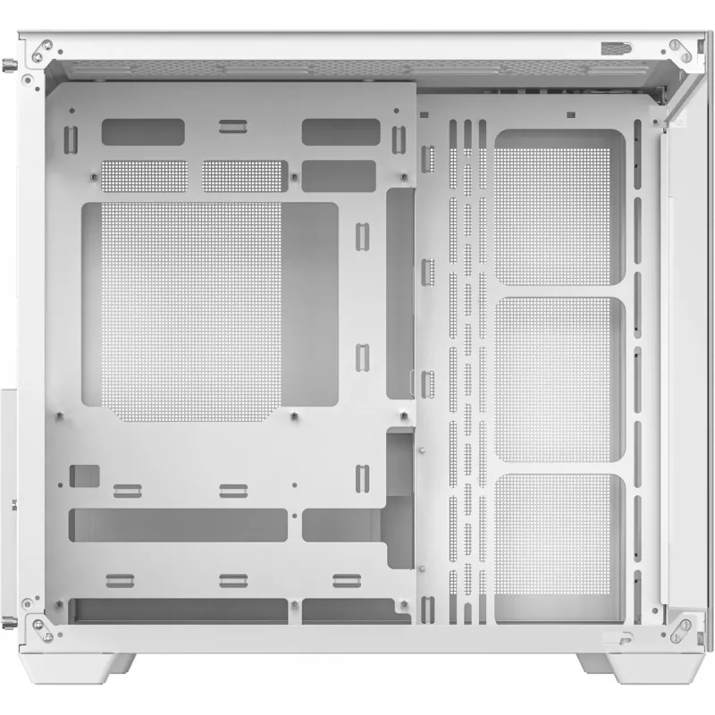 Datorkorpuss DeepCool CG530 WH Midi Tower — ATX/Micro ATX/ITX, rūdīts stikls, 2 × 3,5 collu + 3 × 2,5 collu nodalījumi, atbalsta līdz 410 mm GPU