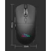 Bezvadu pele MEDIA-TECH MT1124 BT/RF Silent & Recharge — piemērota abām rokām, 3200 DPI, Bluetooth + 2,4 GHz USB, 6 pogas, uzlādējama