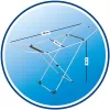 Vileda 157241 X Legs Clothes Line Balts