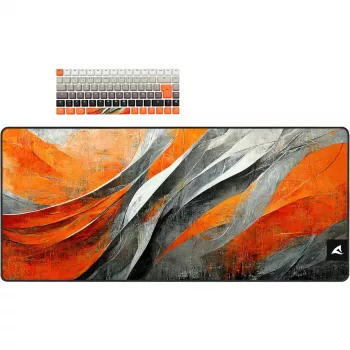 Mehāniskā spēļu tastatūra Sharkoon SKILLER SGK50 S3 Design Bundle D6 — oranža/pelēka